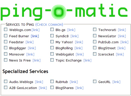 WordPress Ping-o-matic