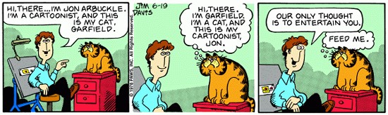 Pierwszy komiks Garfield