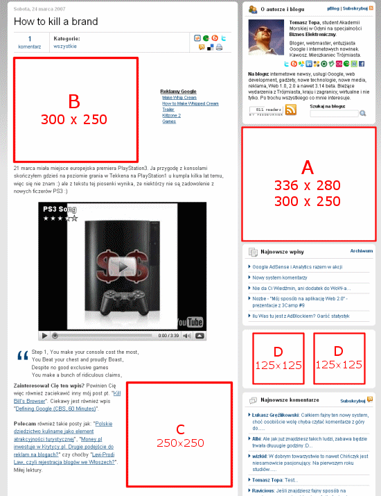Umiejscowienie reklam