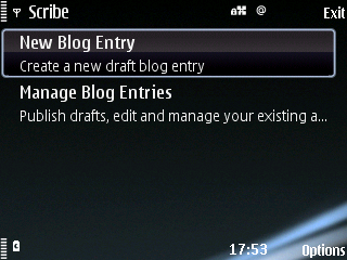 WordPress client Scribe for Symbian S60 - tworzenie postów