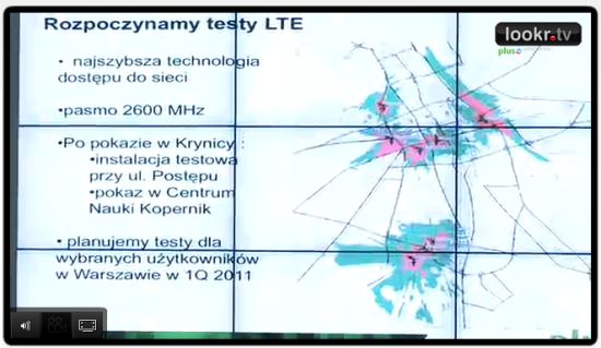 Mapa testów LTE w Plusie