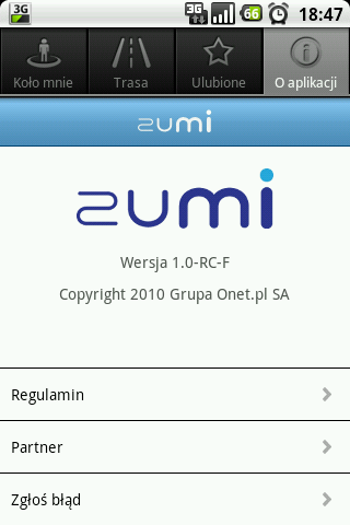 Zumi: info o aplikacji