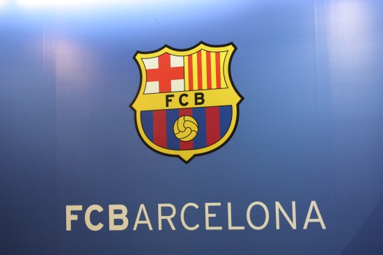 Logo FC Barcelony na ?cianie