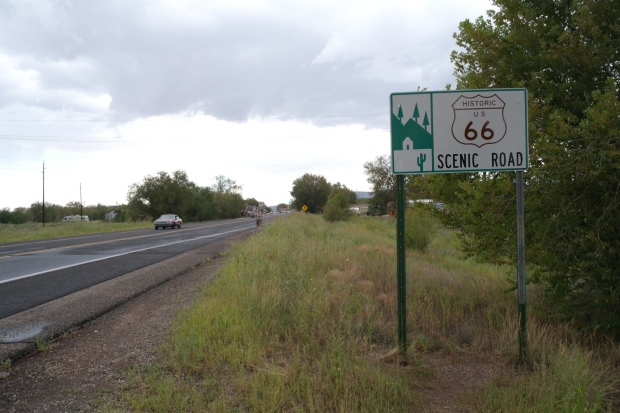 Historic Route 66 Scenic Road sign